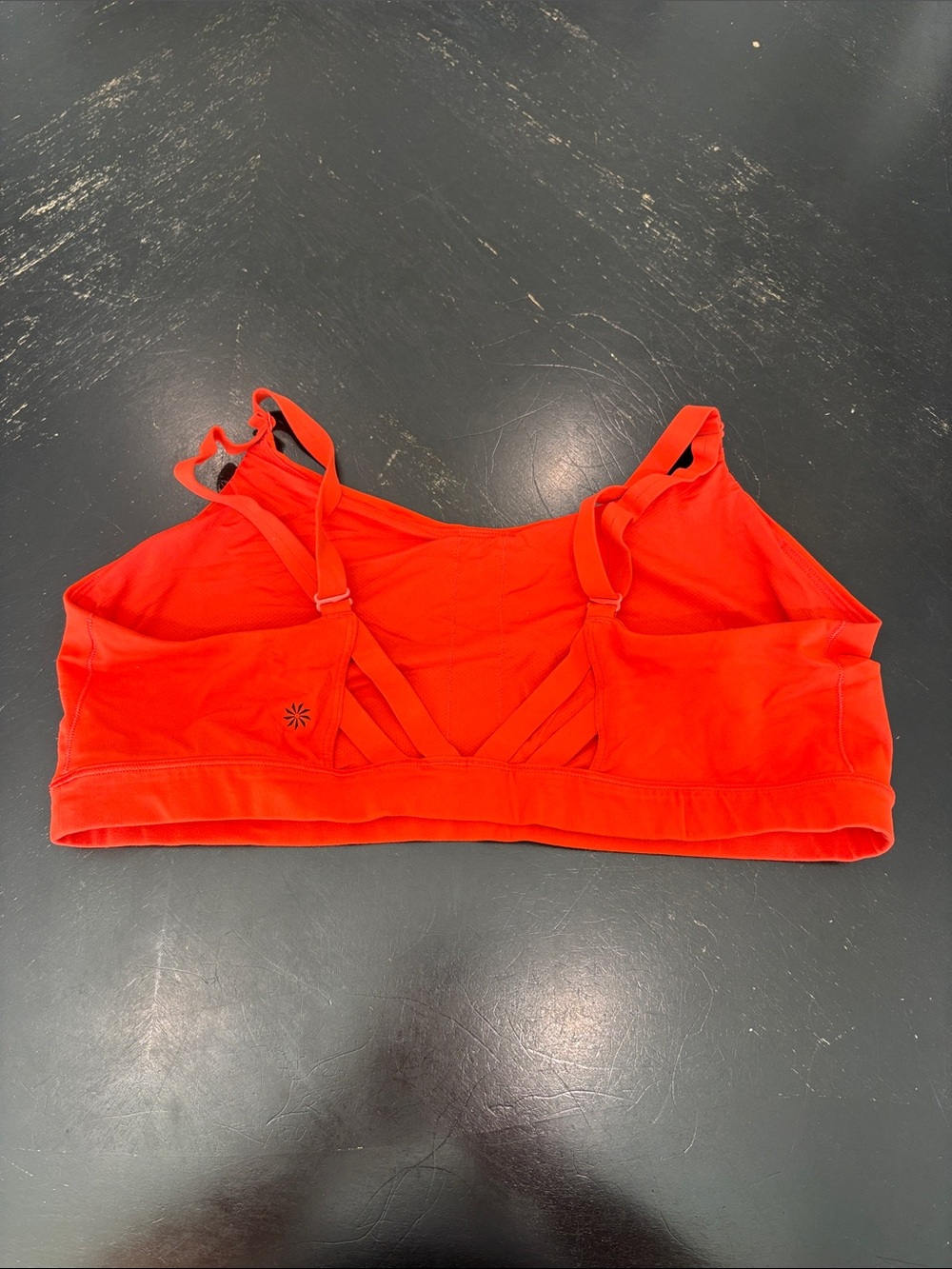 Athleta Strappy Low-Impact Sports Bra - Vibrant Orange-Red